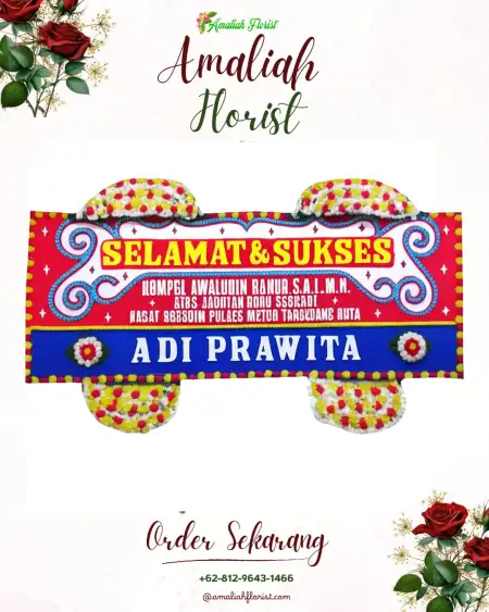 Papan Bunga Ucapan Selamat Rowolaku