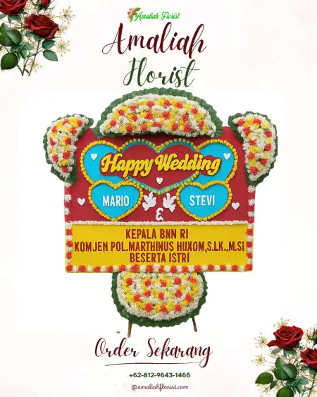Papan Bunga Pernikahan Rowolaku